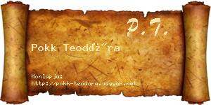 Pokk Teodóra névjegykártya